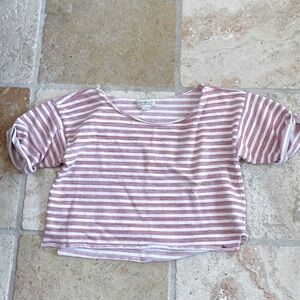 DENIM & SUPPLY Ralph Lauren Striped shirt red, white Boxy Crop Top Beach Size L